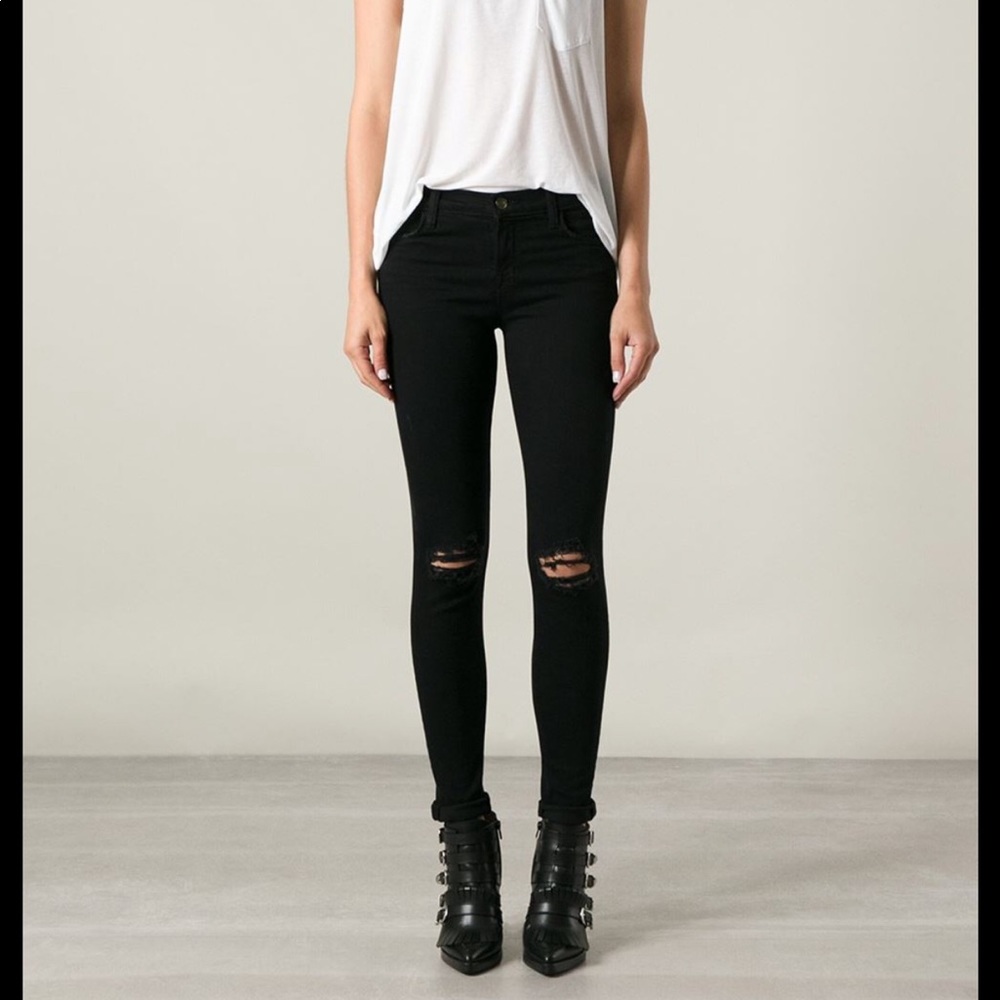 J Brand Jeans Ripped Knee Skinny